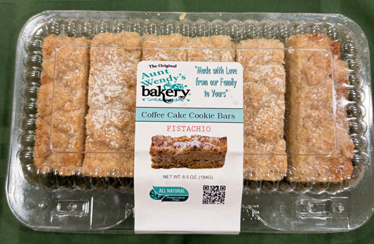 Pistachio Coffee Cake Cookie Bars